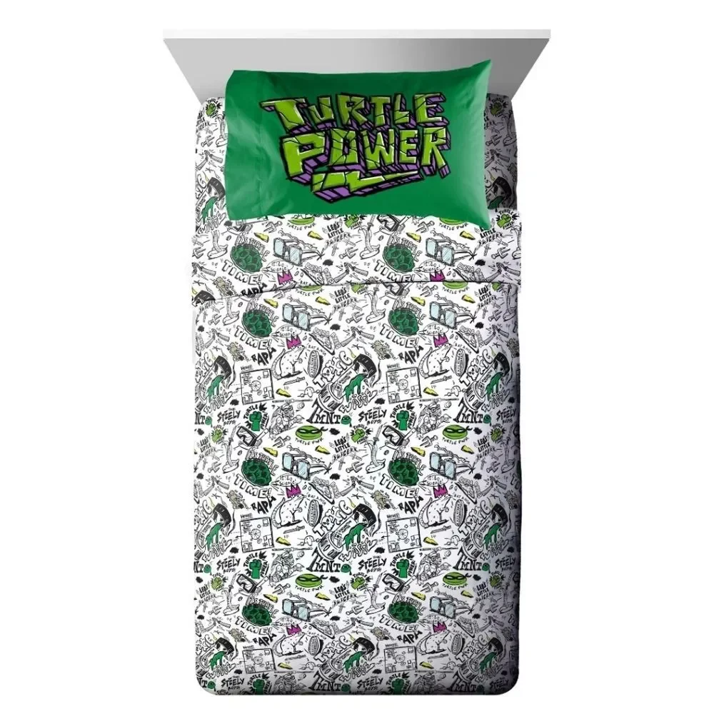 NEW Teenage Mutant Ninja Turtles Kids 3pc Microfiber Twin Sheet Set Nickelodeon